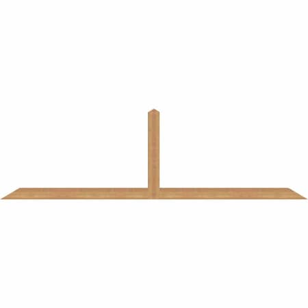 Ekena Millwork Portland Smooth Timber Gable Bracket, Western Red Cedar, 96"W x 28"H x 3 1/2"D x 3 1/2"F, 7/12 Pitch GBW096X28X0404POR00SWR